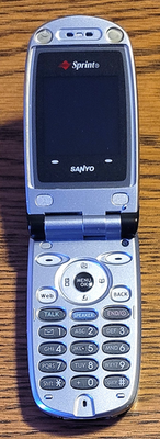 Sanyo VI-2300 - Navy Blue and Gray ( Sprint ) Flip Phone - Rare