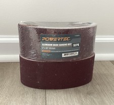 POWERTEC 3x18" Sanding Belt 120 Grit 10 PK Aluminum Oxide (110830)-lot of 2