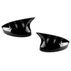 GLOSS BLACK M-HORN STYLE ADD-ON SIDE MIRROR COVER CAPS FOR 2022-2025 HONDA CIVIC
