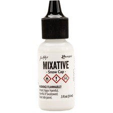 Tim Holtz Alcohol Ink Metallic Mixatives-Snow Cap Pack of 3 