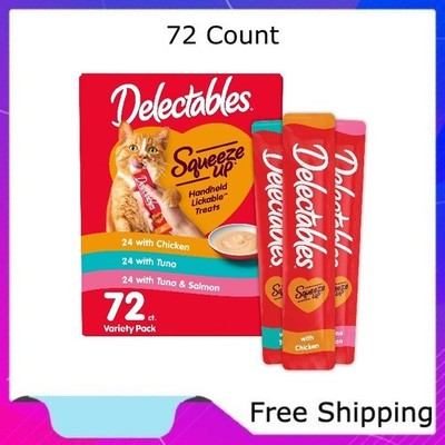 Hartz Delectables Squeeze Up Interactive Lickable Wet Cat Treat Variety Pack