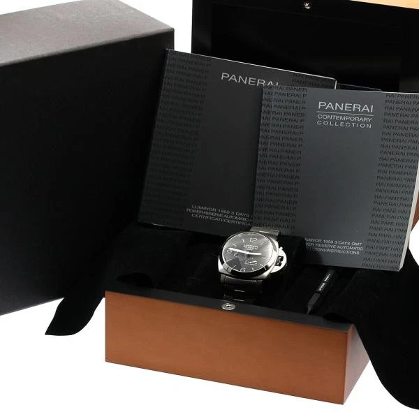 Panerai — Officine Panerai Luminor 1950 PAM00347 45mm SS Black Dial Automatic Watch #C2455