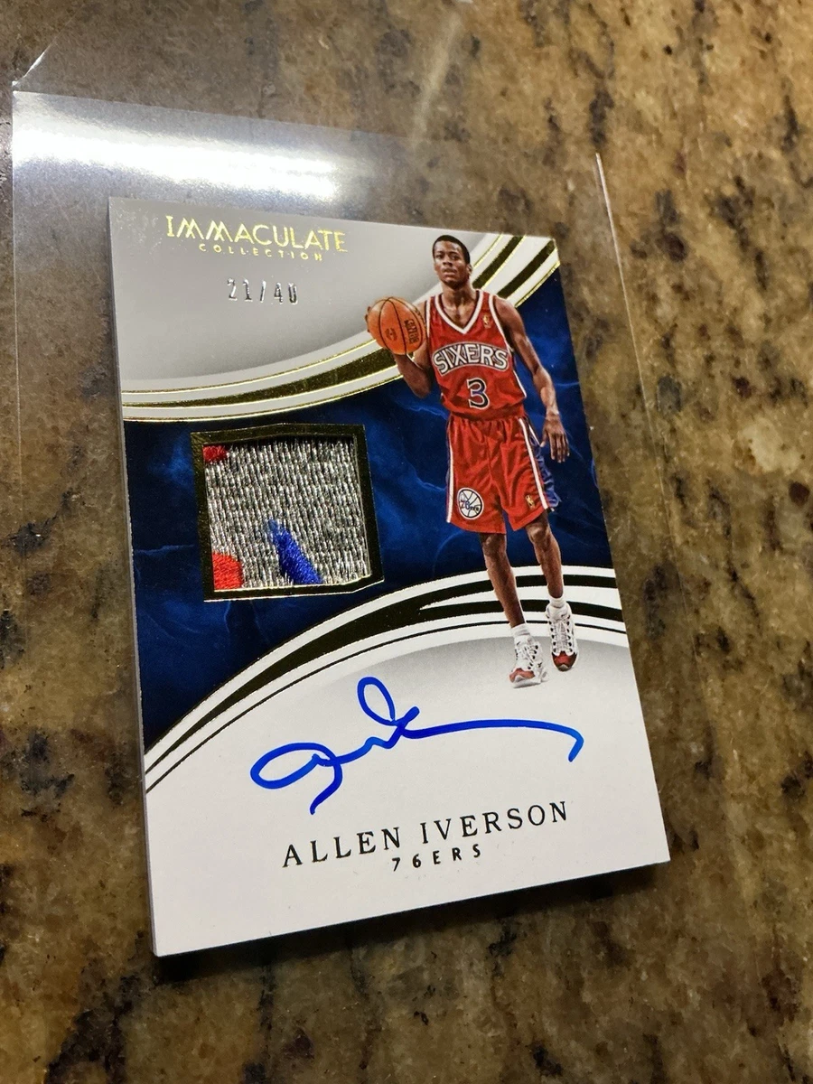 Panini Allen Iverson Basketball Autographed Sports Trading Cards