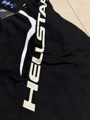 NEW Hellstar Records Jet Big Logo Black Hoodie Medium AUTHENTIC