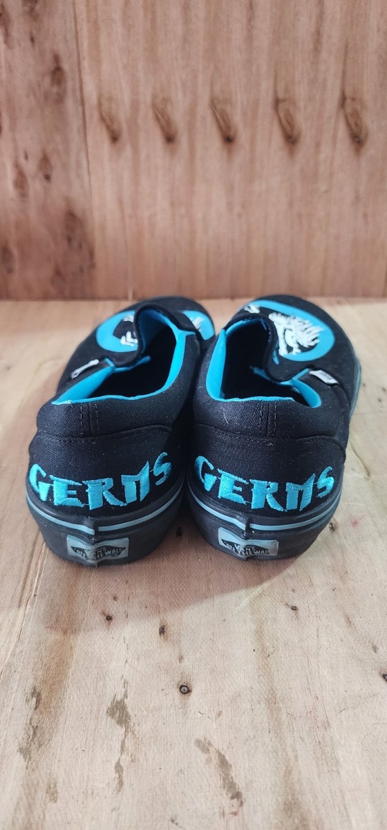Vans Germs Slip-On Shoes Mens Size 10 Blue Skull Limited  display picture 1