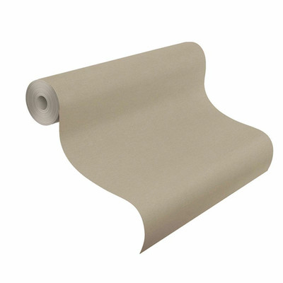 Rasch Wallpaper Denzo 449815 Plain Fabric Effect Grey Beige Wallpaper Fleece