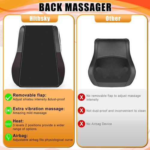 Shiatsu Neck and Back Massager with Heat,Neck Massager for Pain Relief deep T... - Picture 5 of 7