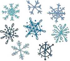 Sizzix Thinlits Dies By Tim Holtz 8/Pkg-Scribbly Snowflakes