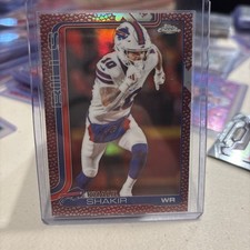 2025 Topps Chrome Football Khalil Shakir Football Leather Refractor SP #32