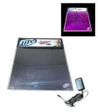 MILLER LIGHT BAR Advertising Sign LIGHTS UP Dry Erase Message BOARD 19”x24”