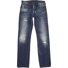 G-Star Attacc  Herren Blau Straight Regular  Jeans W30 L34 (72316)