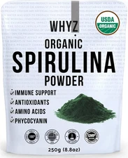 WHYZ Organic Spirulina Powder 250g Protein Spirulina Chlorella Superfood