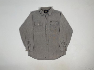 Vintage 80s 90s OshKosh B'Gosh Charcoal/Taupe Earth Tone Chamois Flannel