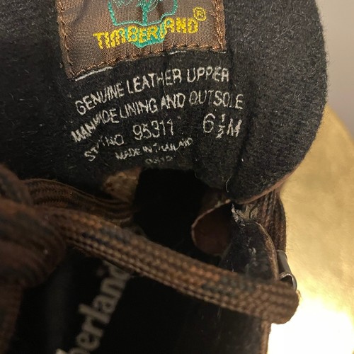 Vintage Timberland Women's 6.5M Hiking Boots | 90s Brown Leather, Thailand Rare - Picture 7 of 12