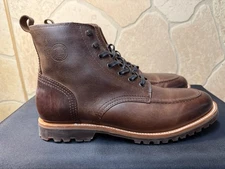 Men's 5" Carolina Gold Moc Toe Ankle Lace-up Boot Brown Leather 10 D