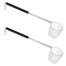 2 PCS Aquarium Shrimp Net 2 Inch Small Fine Mesh Fish Tank Extendable Handle