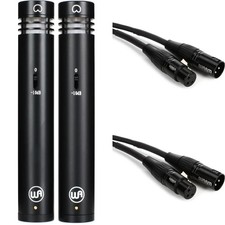 Warm Audio WA-84 Stereo Pair with Stands and Cables - Black