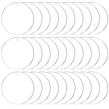 Round 4 Inch Acrylic Circle Blanks with Holes 50 Pieces Acrylic Blank Signs