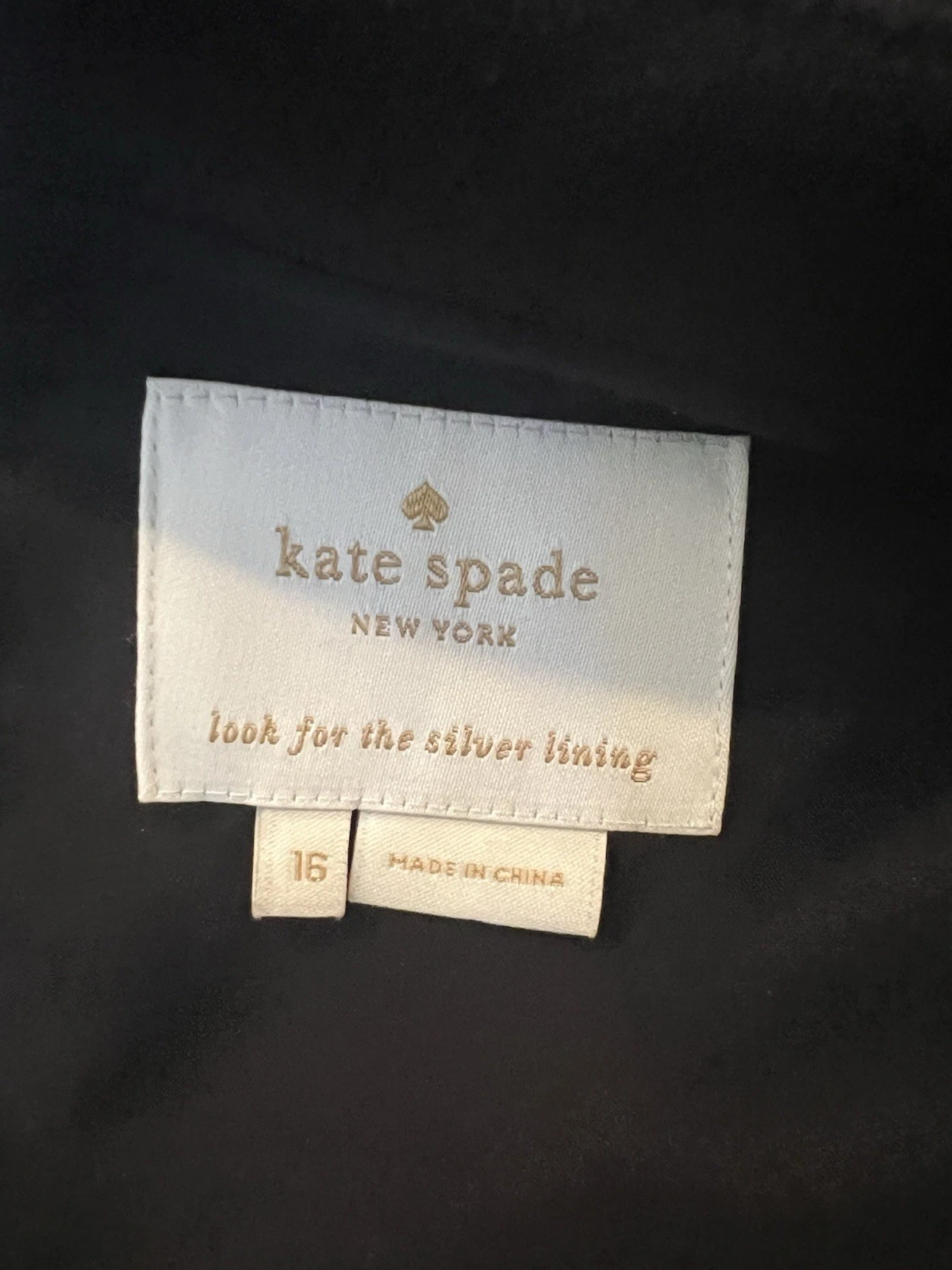 Abito Kate Spade nero Bling cappuccio maniche 26