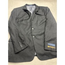 Joseph Abboud Loro Piana Wool Blazer Mens 44R Black Super 120s Made in USA