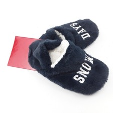 Woundershop Adult Embroidered Snow Days Faux Fur Slippers Size S/M 5-7 Blue