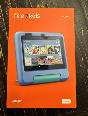 Amazon Fire 7 Kids 7in Wi-Fi Tablet 16GB 2GB RAM Blue Kid-Proof Case bundle case