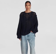Size XLarge KBB by KAHLANA Women's Pullover Sweater 'The Chunky Knit Crew' -Navy