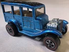 Vintage 1931 Blue Ford Woody Redline Hot Wheels
