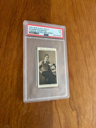 RARE WALT DISNEY & MICKEY MOUSE 1931 Wills Card (ROOKIE CARD) PSA 3 & FULL SET!