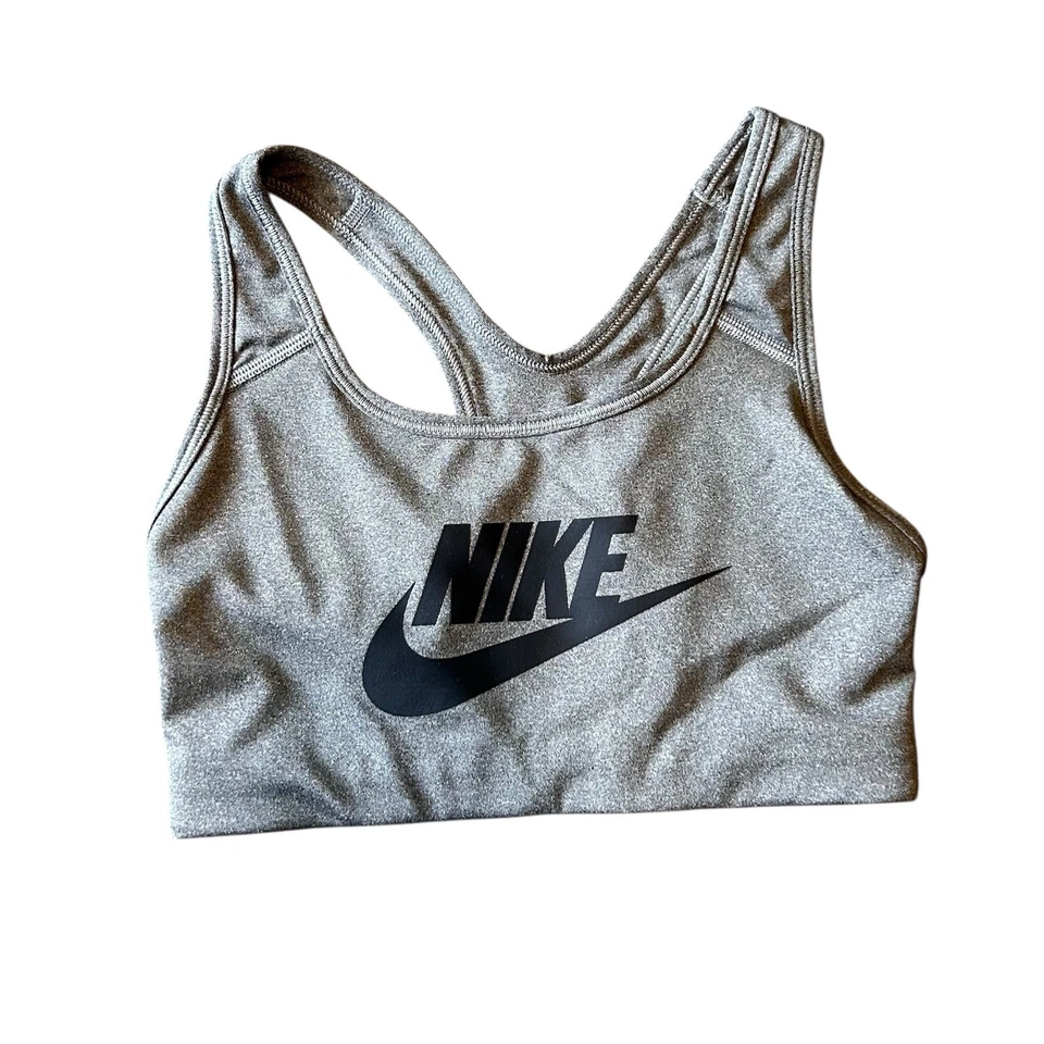 Sujetador Nike Pro para mujer XS gris clásico Swoosh soporte de entrenamiento [899370-091] nuevo con etiquetas Foto 3 de 4