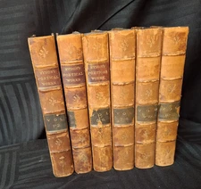 Lord Byron 6 Volume Leather Set 1892 Byron's Works
