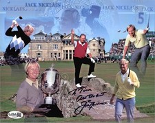 JACK NICKLAUS HAND SIGNED 8x10 COLOR PHOTO GOLDEN BEAR TO TIM JSA