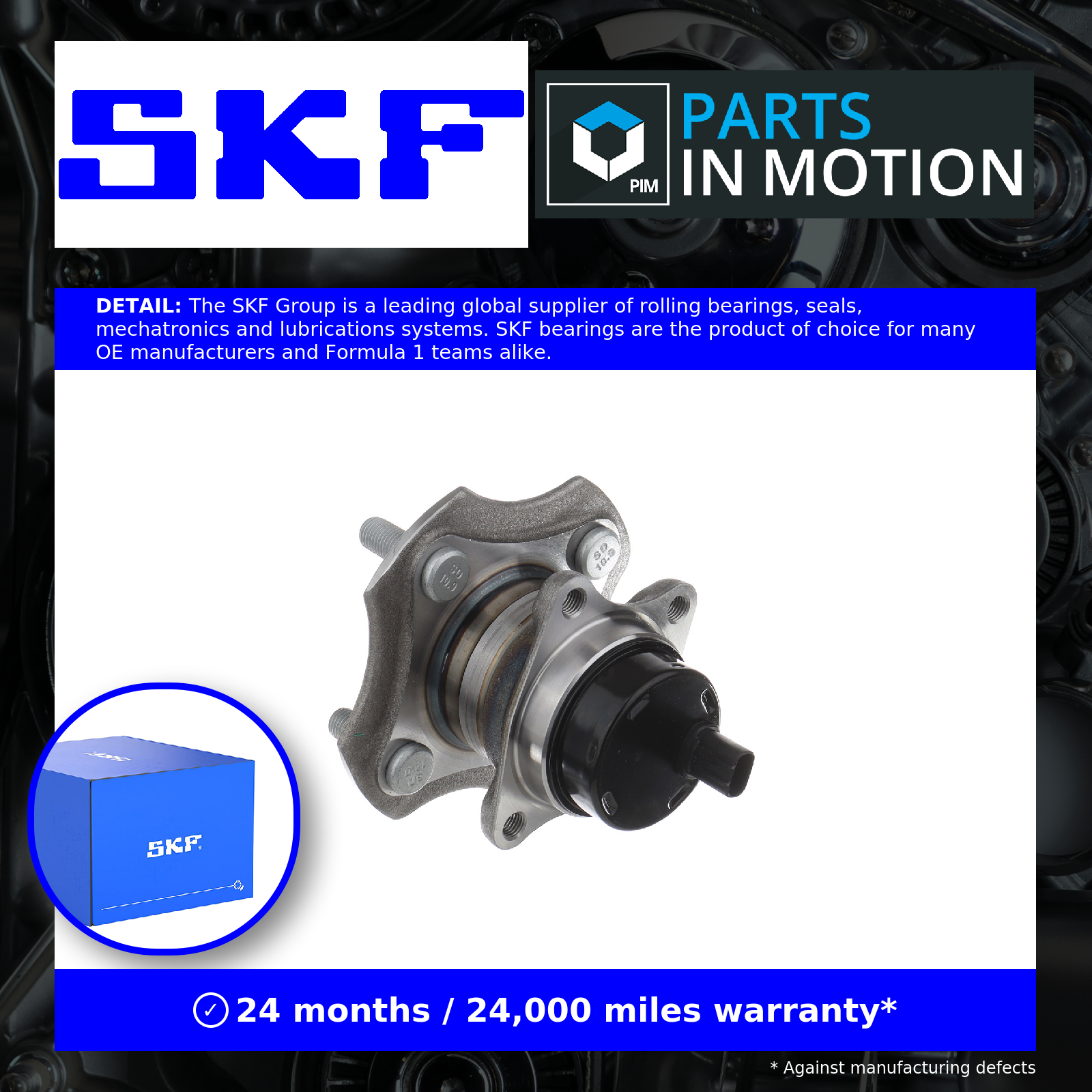 Wheel Bearing Kit fits TOYOTA YARIS SCP10 1.0 Rear 99 to 05 With ABS 1SZ-FE SKF - Image 5