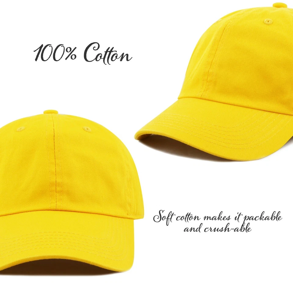 Gorra de béisbol lisa de bajo perfil de algodón lavado y mezclilla para niños Foto 4 de 4