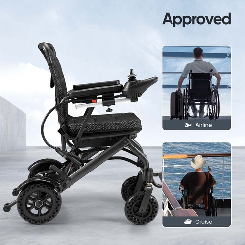 40 LBS Lightweight Folding Electric Medical Wheelchair Intelligent FDA 25 Miles - Picture 6 of 11