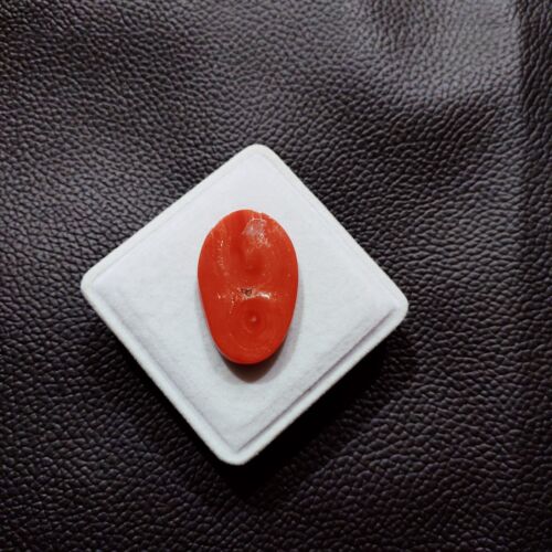 Coral Cabujón Piedras Preciosas Coral Natural Tallado Antiguo Japonés Momo Coral Suelto - Imagen 7 de 8