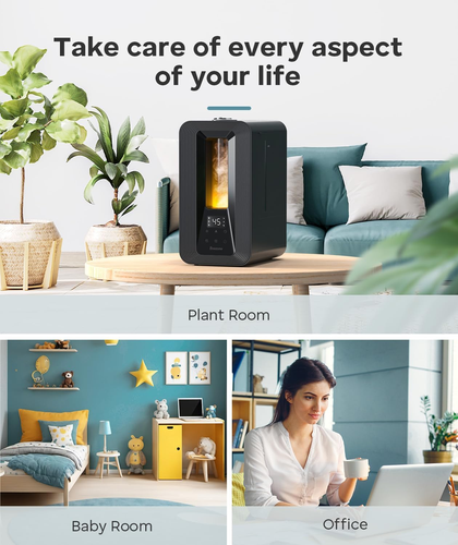 6L Humidifiers for Bedroom, Top Fill Cool Mist Humidifier & Essential Oil Diffus - Picture 9 of 9