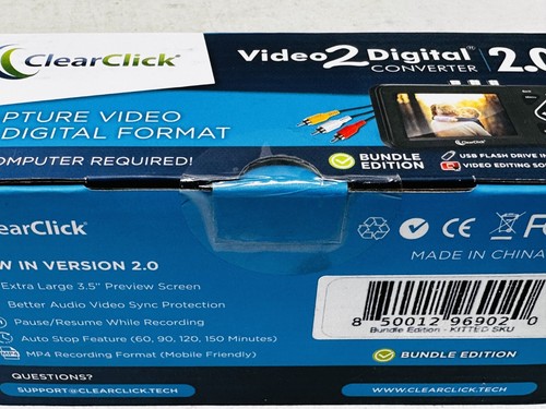 ClearClick Video2Digital Converter 2.0 vidéo vers numérique - NEUF, SCELLÉ ! - Photo 7/7