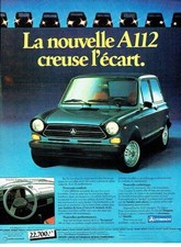 PUBLICITE ADVERTISING  0217  1978  Autobianchi réseau Chardonnet  A112 Elegant