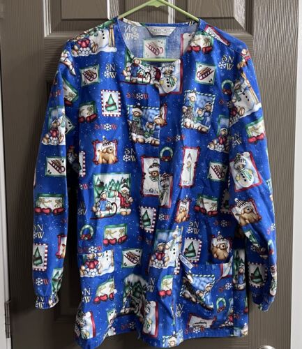 Cherokee Dental Medizin Schnee Urlaub Druckknopfverschluss Peelings Damen Jacke Gr. 1X