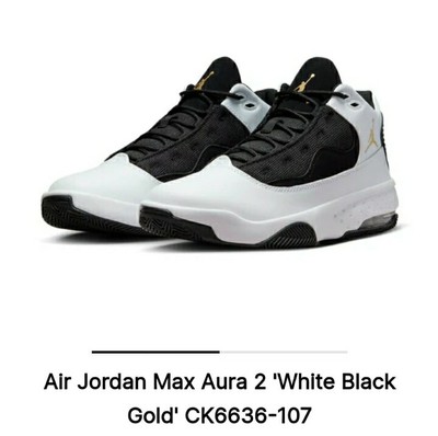 jordan max aura 2 black and gold