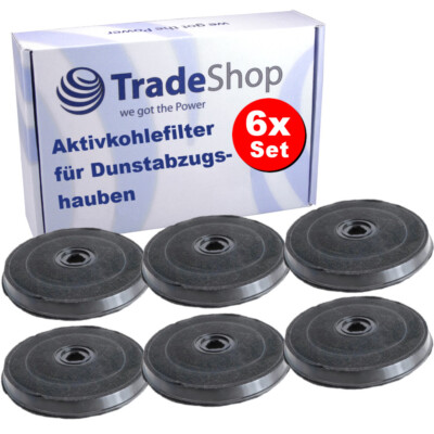 6x Aktivkohlefilter für Electrolux EFT60004K-942490139 EFT60004W-942490138 