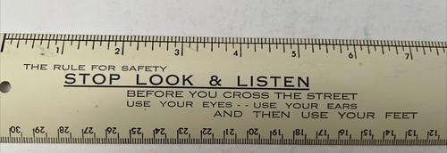 Vintage Metal Advertising Ruler Stop look and listen the steakhouse Ellensburg W - Picture 2 of 7
