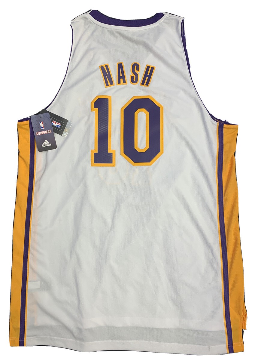 New Rare Steve Nash Vintage Men's XL White Swingman Adidas Lakers