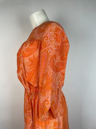 Zadig & Voltaire Rusty 100% Silk Paisley Draped Midi Dress M - Picture 6 of 12