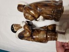 Vintage Clay Fired Couple Inuit Alaska Canada Culture Parka Man Woman Older — photo 6