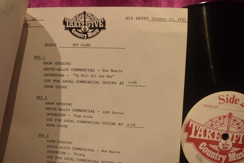 RALPH EMERY INTERVIEWS "TAKE FIVE" RADIO SHOW Roy Clark/Jerry Clower/Fricke - Picture 6 of 6