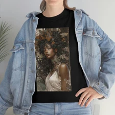 Bold Black Woman: AI Art Unisex Heavy Cotton Tee 18
