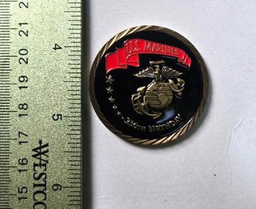 U.S. Marines 236th USMC BIRTHDAY COIN - CHALLENGE COIN - 10 Nov 2011 - 2" diam - Picture 3 of 3