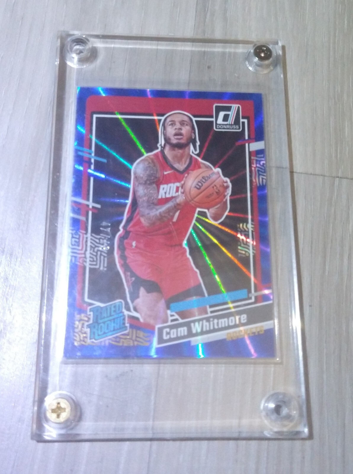 2023-24 Panini Donruss - Rated Rookie Holo Blue Laser #211 Cam Whitmore /49 (RC)